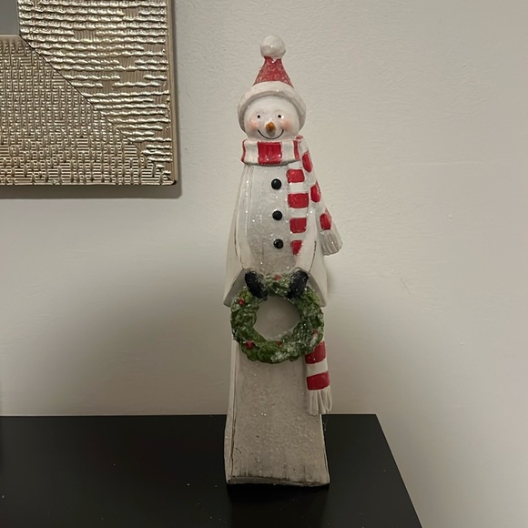 Melrose Wooden Sparkle Rustic Snowman - Picture 2 of 11